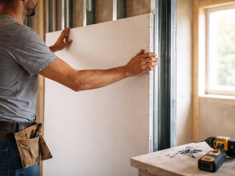 Gipsplaten plaatsen